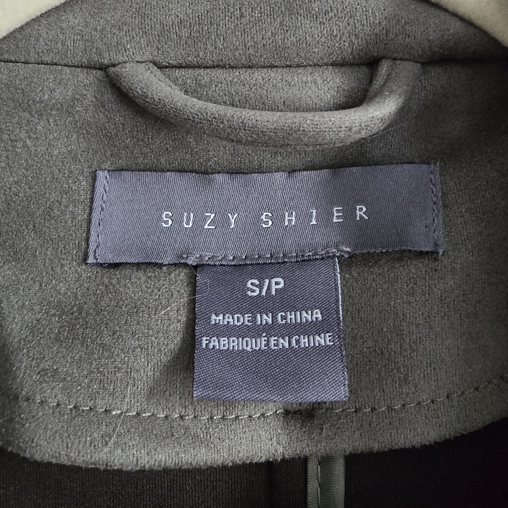 🌷Vegan suede Car Coat in Ivy green - Picture 12 of 13